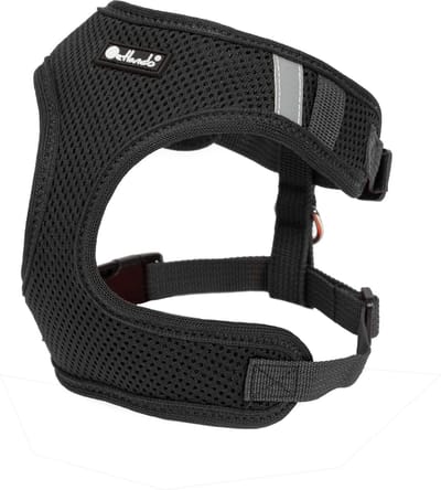 Petlando Hondenharnas Mesh Vest Zwart - Hondentuig - Xs 18-26/32-41 Cm