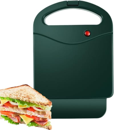 Sandwichmaker - Tosti Apparaat - Snelle Maaltijden - Zwevend Deksel - 650 Watt - Zwart