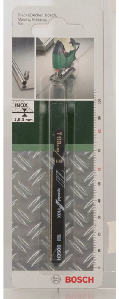 Bosch Decoupeerzaagblad HM, T 118 AHM Special for Inox