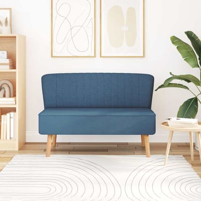 vidaXL - Bank - 117x55,5x77 - cm - stof - blauw