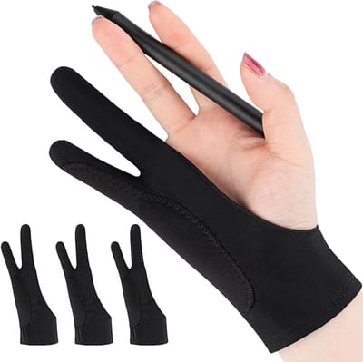 Tekenhandschoen (2 Vinger) voor iPad en Grafisch Tablet - Smudge Guard voor Kunstenaars