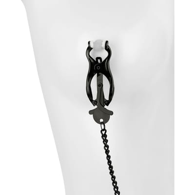 Rimba - Japanse Clover Tepelklemmen Met Ketting - Zwart