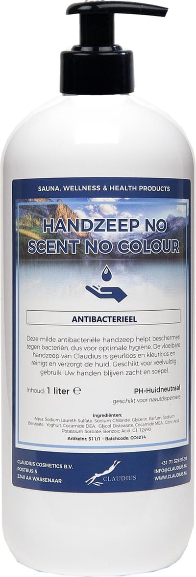 Handzeep No Scent, No Colour 1 liter - met gratis pomp