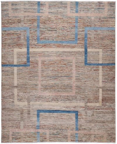 Modern Art Deco Handgeknoopte Tapijt