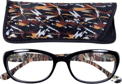 Lilly&June Leesbril Zwart met Fantasie Camouflage +1 - Met Bijpassend Etui