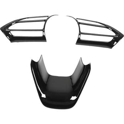 3PCS Cadre de Garniture de Volant de Voiture Noir Brillant Remplacement Pour Yaris Cross Yaris Sienta Aqua black