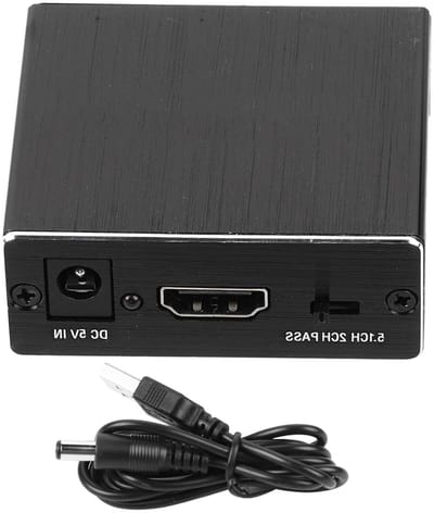 AV Audio Extractor - Audio Converter - Home Theater Upgrade - 5.1 Kanaals Geluid - 4K 30Hz - Zwart