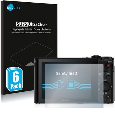 Savvies - Screenprotector voor Sony Cyber-Shot DSC-HX90 - Folie Beschermfolie transparant 6 Stuks