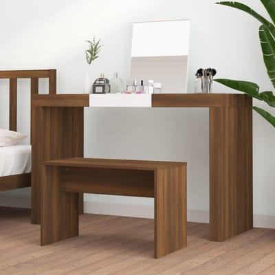 vidaXL - Kaptafelkruk - 70x35x45 - cm - bewerkt - hout - bruin - eikenkleur