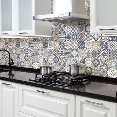 Muurstickers - Zelfklevende tegelmuurstickers voor keuken en badkamer - 30 BENJAMIO tegelstickers - 30 stickers 10x10cm