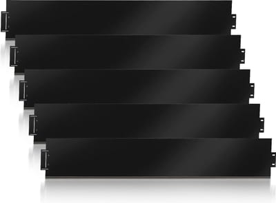 Borderrand Metalen verzinkt - Graskanten Palissade Tuinafboording - Wortelbegrenzer flexibele Perkranden - zwart 100x15cm 5m