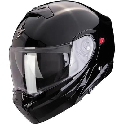 Scorpion Exo-930 Evo Solid Black Glossy - Systeemhelm - Maat XS - Motorhelm - ECE 22-06 gekeurd