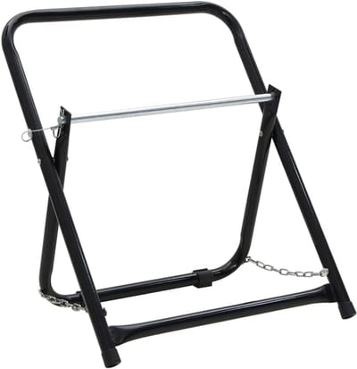 Slanghaspelwagen - Slangwagen tuinslang - Overzichtelijk opbergen - Gepoedercoat staal - 48 cm breed - Zwart