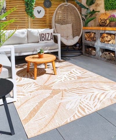 Jute buitenkleed - Borealis beige/creme 80x150