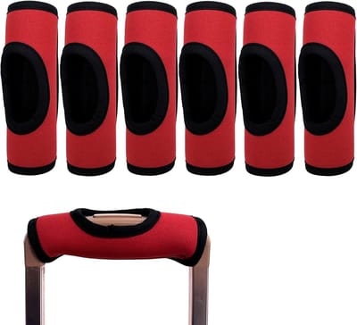 Zachte Handgreep Cover voor Koffers met Hol Ontwerp - Reisaccessoires voor Identificatie en Bescherming (6 Stuks Rood)