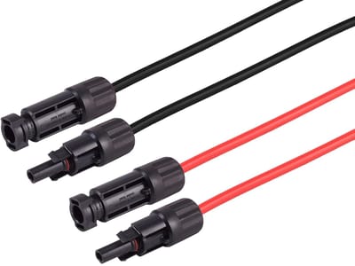 PV4 Verlengkabelset - Zonne-energie Kabel - Fotovoltaïsche Installaties - UV-bestendig Halogeenvrij - 2x 10 Meter - Rood Zwart