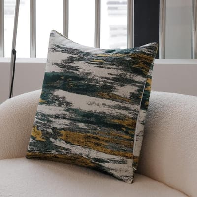 45x45cm Donkergroene Sierkussenhoes Cojines Textuur Kleur Geweven Abstract Jacquard Kussenhoes Huis Decoratieve Kussenhoezen 45x45cm