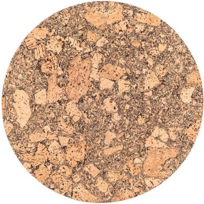 ZICZAC - Placemat - QUERCO - 100% kurk - Vlek- en waterafstotend - Rond - 36 cm - Earth - Set/2