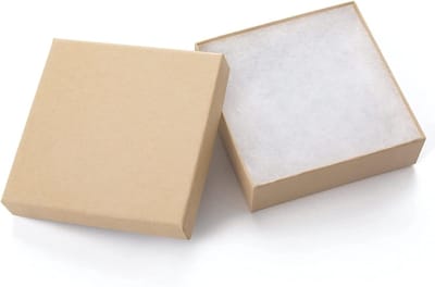 96-Pack Kleine Sieradendoosjes Karton voor Oorbellen en Kettingen - Bruine Geschenkdoosjes met Binnenkussen