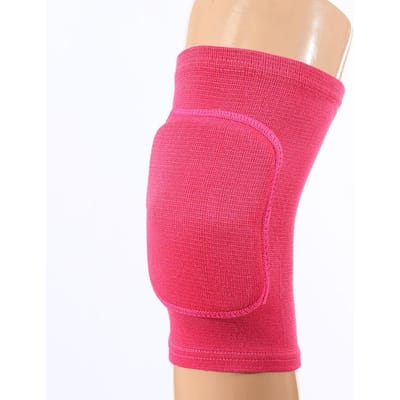 1 genouillère et coudière réglables, support de genou élastique flexible et respirant pour le cyclisme, la danse, le volley-ball M rouge rose
