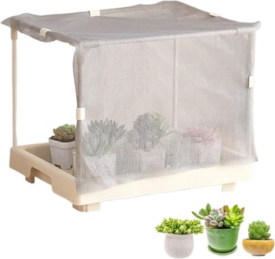 Mini Kas - Plantenkas Beschermhoes - Planten Beschermen - Versterkte Frameconstructie - 35 x 27 x 7 cm - Wit