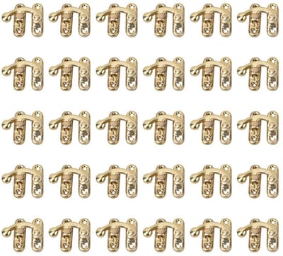 Dailygoody - Antieke Haakjes - Retro IJzeren sluitingen - 30 stuks met 120 schroeven - Perfect voor juwelen - Geschikt voor cadeau dozen - Vintage sti