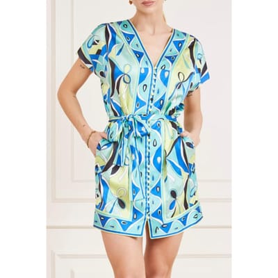 GUESS Marciano By  Tulum Dress Green Slipknot Maat: XS | Blousejurken Outlet | Dames | Groen
