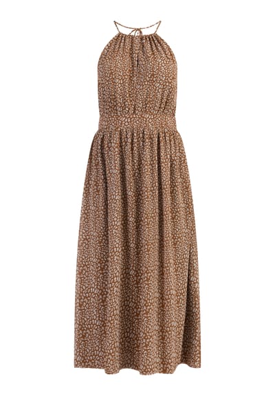 Faina Midi-jurk van chiffon Dames Kameel Wit