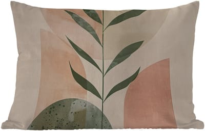 Buitenkussens - Tuin - Modern - Roze - Groen - Natuur - Aesthetic - 50x30 cm