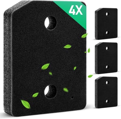 4 Stuks - Droogfilters geschikt voor Miele T1 - Droger Basisfilter - Droger Warmtepompdroger Filter - Sokkelfilter - Warmtewisselaar Sponsfilter - Pluisfilter voor Condensdroger - 210x155x30 mm - Zwart - Geschikt voor Droger Miele