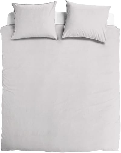 totaalBED Dekbedovertrek Noa Ice Grey - 260x200/220 cm - 100% katoensatijn - incl. instopstrook