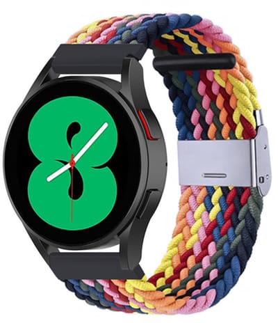 By Qubix - Braided nylon bandje - Multicolor Summer - Geschikt voor Xiaomi Redmi Watch 5 Active / Redmi Watch 5 Lite