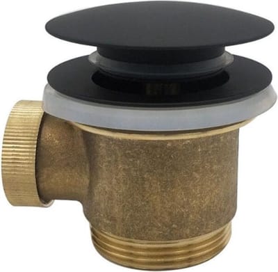 Wiesbaden Caral clickwaste afvoerplug vrijstaand bad 1 1/2" mat zwart