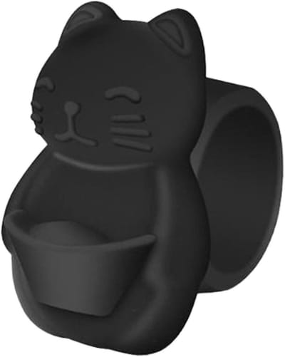 Deurbuffer Siliconen - Deurstopper Kussen - Vingerbescherming - Dierfiguur Design - 6.5 cm - Zwart