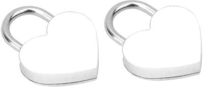 NTH products- Hartslot 2 Sets - Metaal - Hartvormig - Sleutels - Voor Dagboeken - Kleine Bagage - Afmeting 30 x 39 mm - Hangslot