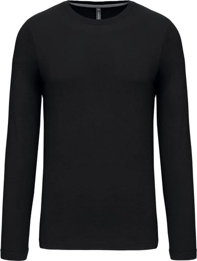 Kariban T-shirt ronde hals lange mouwen K359 - Black - 3XL