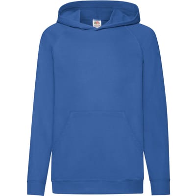 Fruit Of The Loom Kinderen Unisex Lichtgewicht Sweatshirt Met Capuchon / Hoodie (Royaal Blauw)