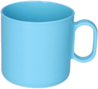 Plasticforte onbreekbare Drinkbekers - kunststof - 320 ml - blauw - kinderen - camping - mokken