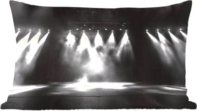 Sierkussens - Kussentjes Woonkamer - 60x40 cm - Theaterzaal - Mist - Spotlights - Zwart