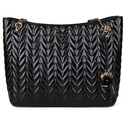 GUESS schoudertas Cheryl Two Compartment Tote Black zwart