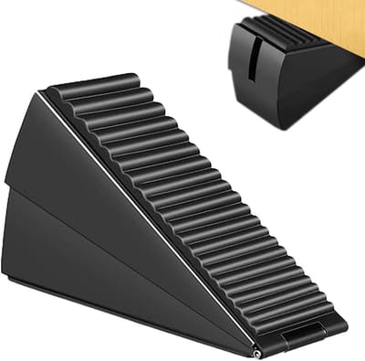 Veerbelaste Deurstopper - Verstelbare Deurhouder - Deur Open Houden - In Hoogte Verstelbaar - Tot 7.5 cm - Zwart