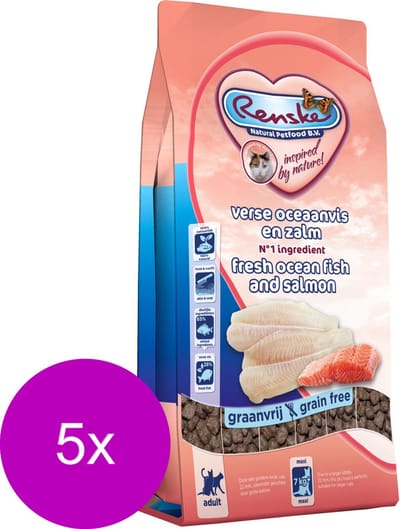 Renske Kat Adult Maxi Verse Zeevis&Zalm - Kattenvoer - 5 x 1.5 kg
