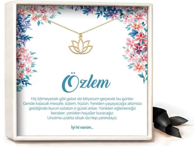 Pera Jewelry - 925 sterling zilveren Lotus ketting - Lotus Kolye – Özlem - Collier - Ketting Dames - Ketting met Hanger