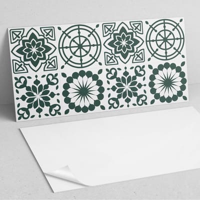 Coloray Wandpanelen Zelfklevend - Bloem- en geometrische patronen PVC Wandpaneel - 100 cm x 50 cm - Groente Wandbekleding Zelfklevend - 1 stuk - Mozaïeken Wandpanelen Zelfklevend - Wandpanelen Keuken - Wandpaneel Badkamer