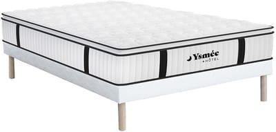 Vente-unique Set bedbodem en brandwerend matras met geïntegreerd dekmatras DELICE van YSMÉE HOTEL - 160 x 200 cm