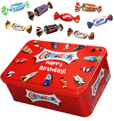 Mars Celebrations Chocolate Collection box "Happy Birthday!" - verjaardagscadeau - chocoladecadeau - 400g