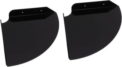 Set van 2 Wandgemonteerde Drijvende Hoekplanken voor Badkamer en Slaapkamer - Ideaal voor Opberging en Decoratie in Hoekruimtes (Zwart)