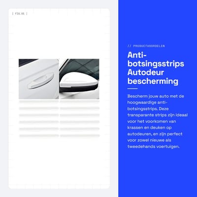 Dailygoods- Anti-botsingsstrip 12 Stuks - Krasbestendig - Waterdicht - Transparant - Auto-accessoires - Hoogwaardig PU-materiaal - Deurbescherming