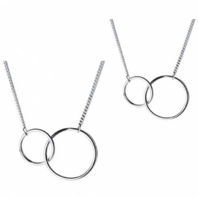 2-Delige Set- Odi-zilver- enkel- armband - cirkels-Charme Bijoux