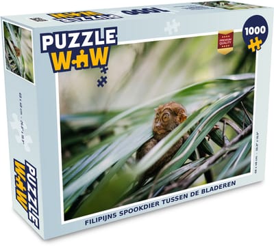 Puzzel Filipijns spookdier tussen de bladeren - Legpuzzel - Puzzel 1000 stukjes volwassenen